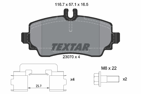 Brake Pad Set, disc brake (Front axle)  Art. 2307004