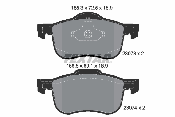 Brake Pad Set, disc brake (Front axle)  Art. 2307303