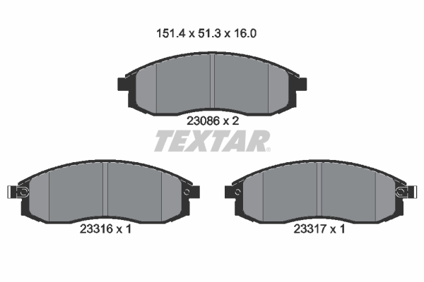 Brake Pad Set, disc brake (Front axle)  Art. 2308602