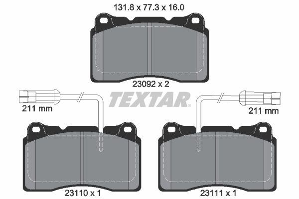 Brake Pad Set, disc brake (Front axle)  Art. 2309201