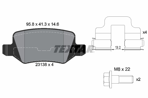 Brake Pad Set, disc brake (Rear axle)  Art. 2313803