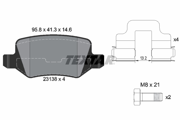 Brake Pad Set, disc brake (Rear axle)  Art. 2313805