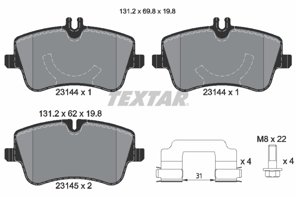 Brake Pad Set, disc brake (Front axle)  Art. 2314401