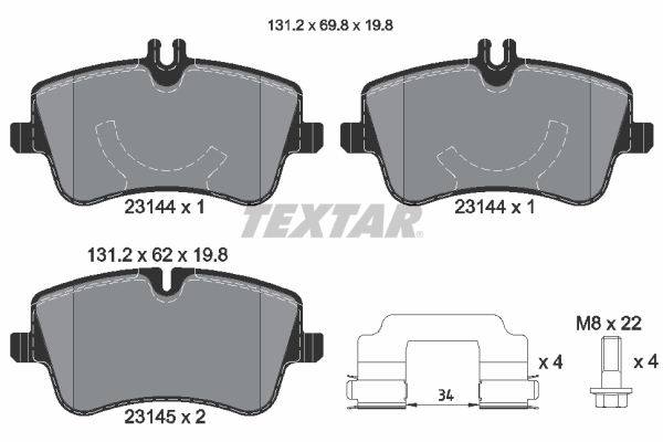 Brake Pad Set, disc brake (Front axle)  Art. 2314402