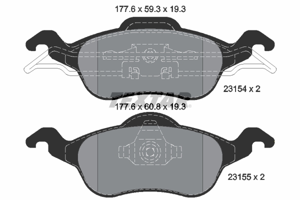 Brake Pad Set, disc brake (Front axle)  Art. 2315402