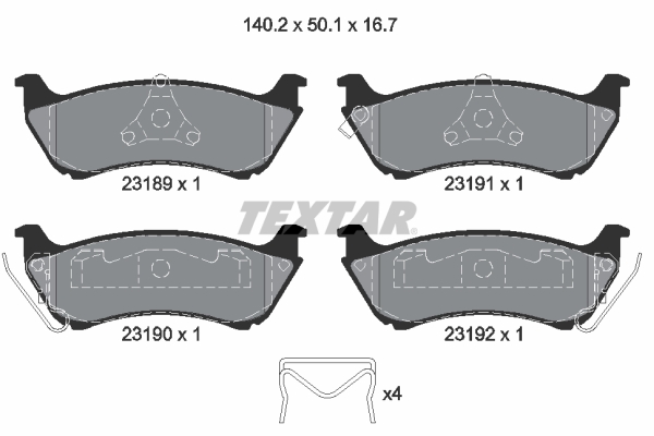 Brake Pad Set, disc brake (Rear axle)  Art. 2318902