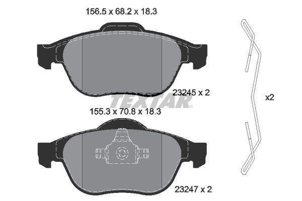 Brake Pad Set, disc brake (Front axle)  Art. 2324502