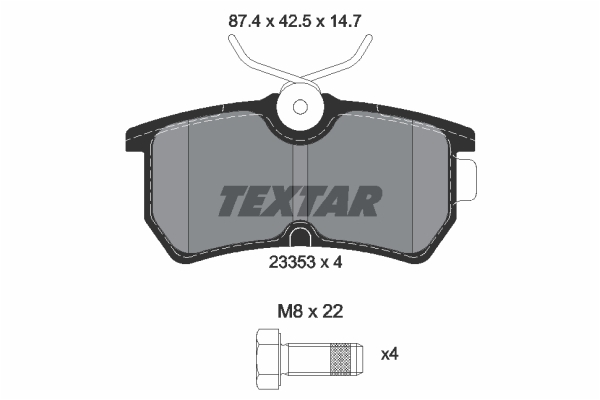 Brake Pad Set, disc brake (Rear axle)  Art. 2335301