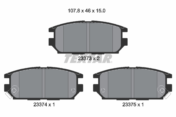 Brake Pad Set, disc brake (Rear axle)  Art. 2337301