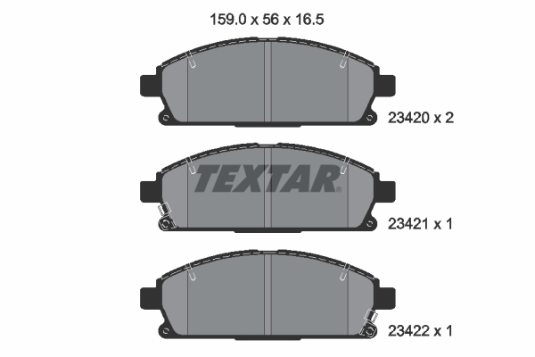 Brake Pad Set, disc brake (Front axle)  Art. 2342001