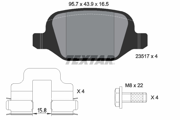 Brake Pad Set, disc brake (Rear axle)  Art. 2351703