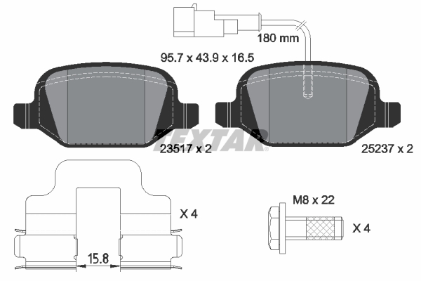 Brake Pad Set, disc brake (Rear axle)  Art. 2351705