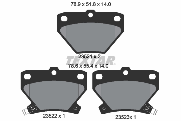 Brake Pad Set, disc brake (Rear axle)  Art. 2352101