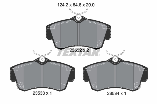 Brake Pad Set, disc brake (Front axle)  Art. 2353202