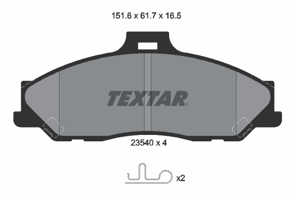 Brake Pad Set, disc brake (Front axle)  Art. 2354001