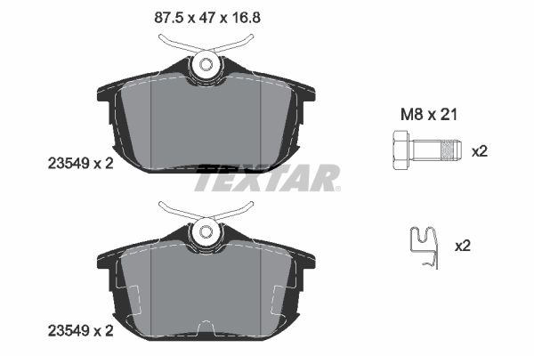 Brake Pad Set, disc brake (Rear axle)  Art. 2354901