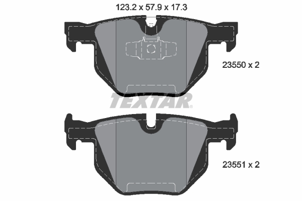 Brake Pad Set, disc brake (Rear axle)  Art. 2355001