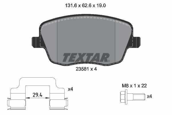 Brake Pad Set, disc brake (Front axle)  Art. 2358101