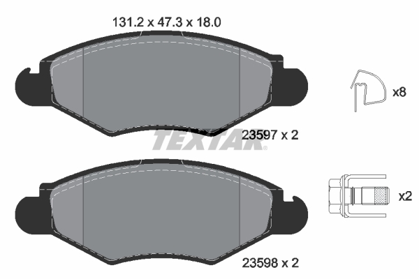 Brake Pad Set, disc brake (Front axle)  Art. 2359703