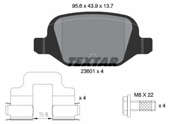 Brake Pad Set, disc brake (Rear axle)  Art. 2360102