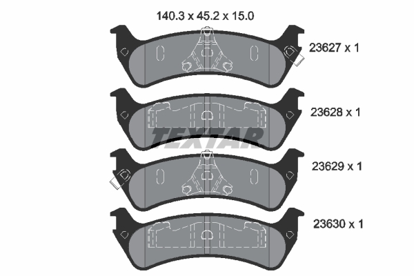 Brake Pad Set, disc brake (Rear axle)  Art. 2362701