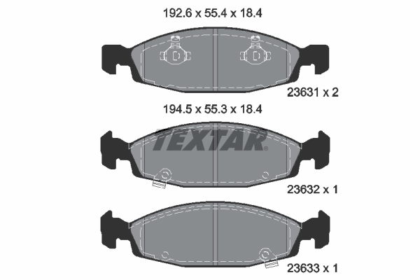 Brake Pad Set, disc brake (Front axle)  Art. 2363101