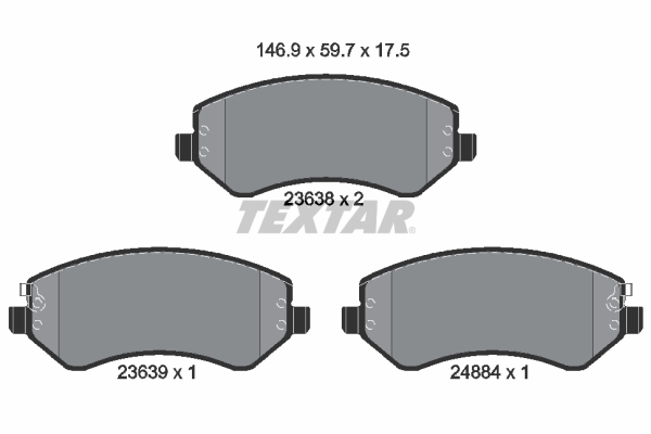 Brake Pad Set, disc brake (Front axle)  Art. 2363801