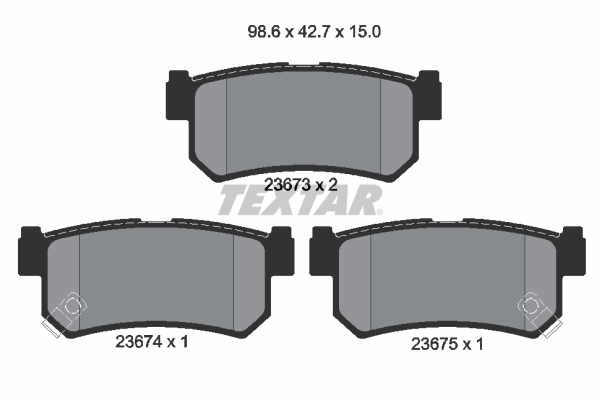 Brake Pad Set, disc brake (Rear axle)  Art. 2367301