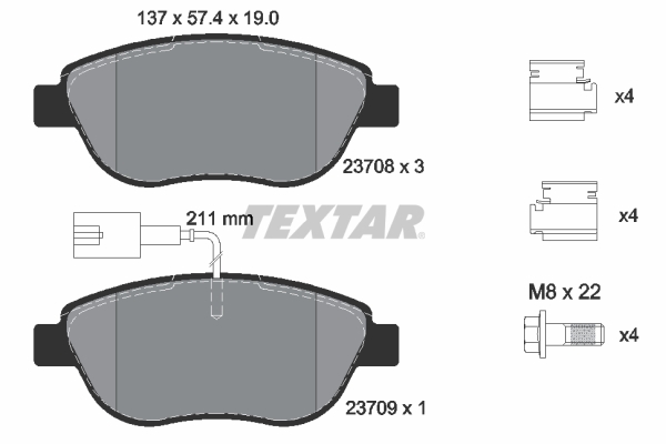 Brake Pad Set, disc brake (Front axle)  Art. 2370802