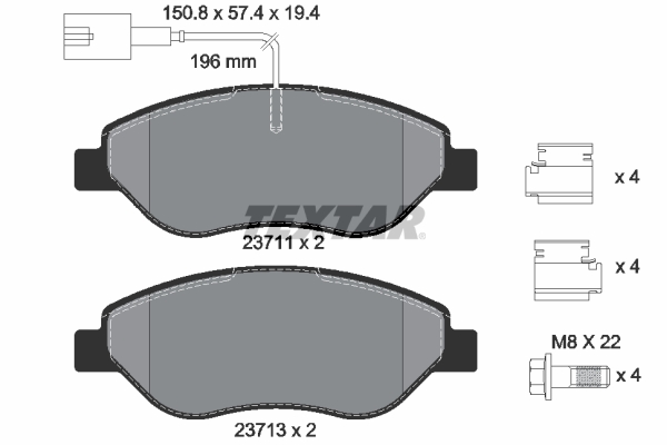 Brake Pad Set, disc brake (Front axle)  Art. 2371104