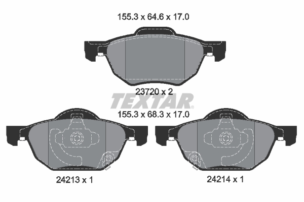 Brake Pad Set, disc brake (Front axle)  Art. 2372001