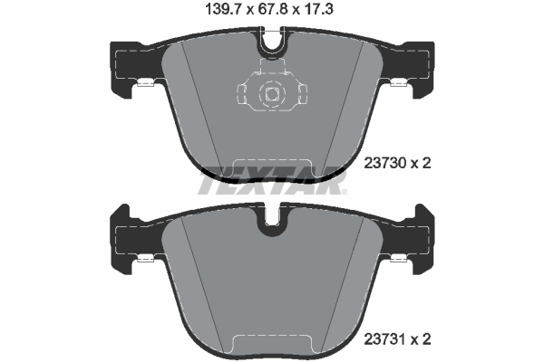 Brake Pad Set, disc brake (Rear axle)  Art. 2373001