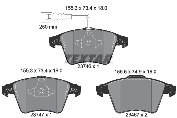 Brake Pad Set, disc brake (Front axle)  Art. 2374601