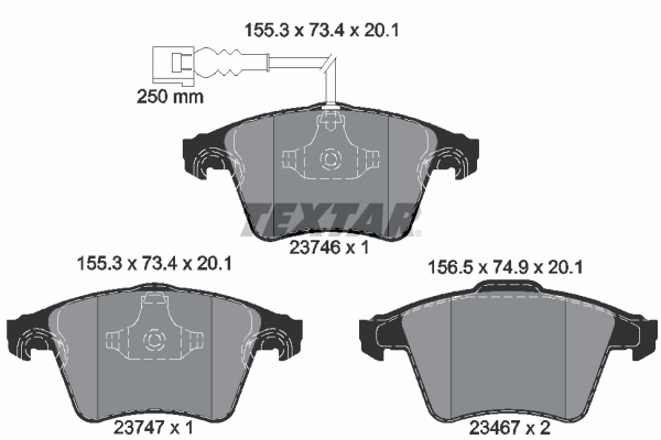 Brake Pad Set, disc brake (Front axle)  Art. 2374602