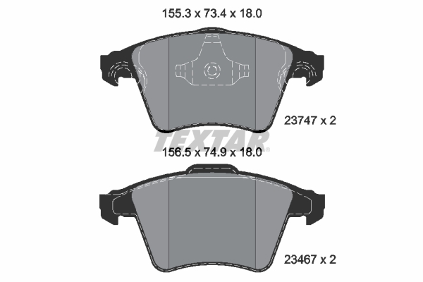 Brake Pad Set, disc brake (Front axle)  Art. 2374702