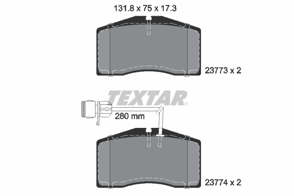 Brake Pad Set, disc brake (Front axle)  Art. 2377301