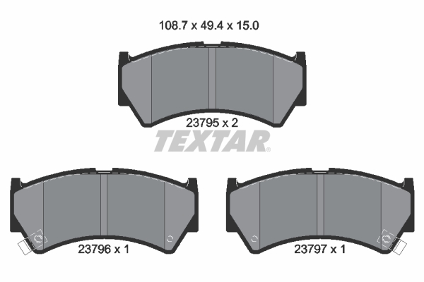 Brake Pad Set, disc brake (Front axle)  Art. 2379501