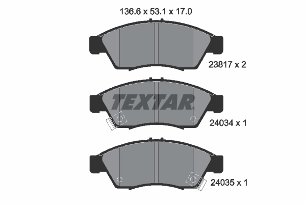 Brake Pad Set, disc brake (Front axle)  Art. 2381701