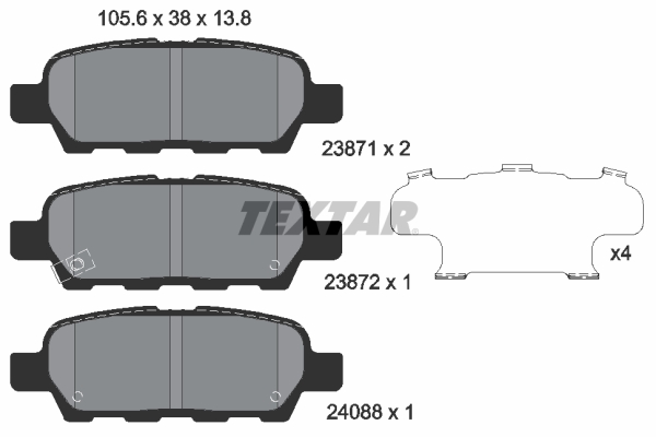 Brake Pad Set, disc brake (Rear axle)  Art. 2387101