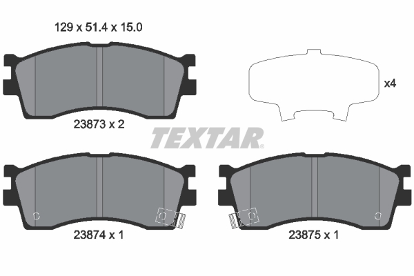 Brake Pad Set, disc brake (Front axle)  Art. 2387301