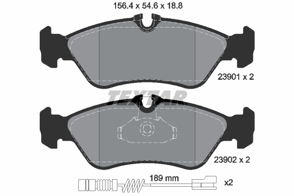 Brake Pad Set, disc brake (Rear axle)  Art. 2390101