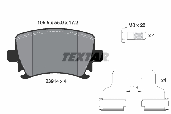 Brake Pad Set, disc brake (Rear axle)  Art. 2391401