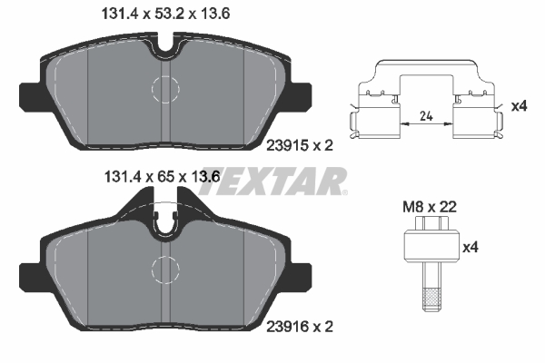 Brake Pad Set, disc brake (Front axle)  Art. 2391508