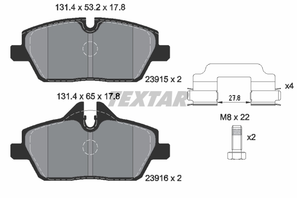 Brake Pad Set, disc brake (Front axle)  Art. 2391503