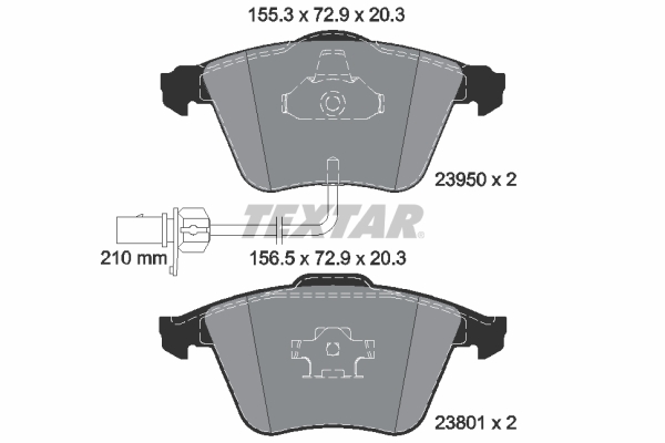 Brake Pad Set, disc brake (Front axle)  Art. 2395001