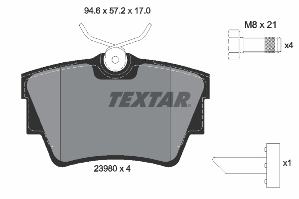 Brake Pad Set, disc brake (Rear axle)  Art. 2398001