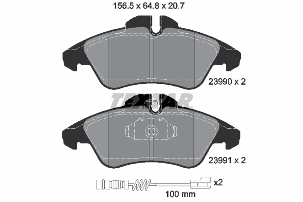 Brake Pad Set, disc brake (Front axle)  Art. 2399002