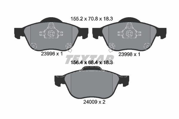 Brake Pad Set, disc brake (Front axle)  Art. 2399601