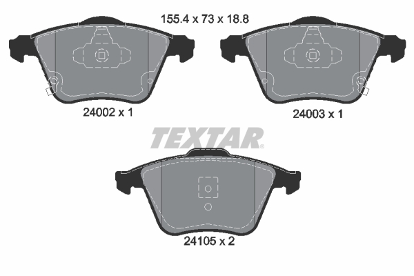 Brake Pad Set, disc brake (Front axle)  Art. 2400201