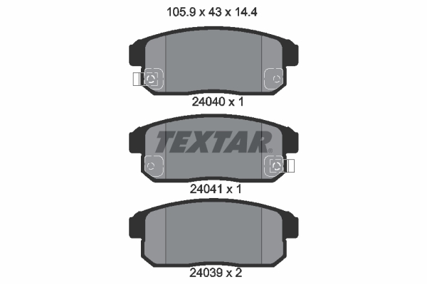 Brake Pad Set, disc brake (Rear axle)  Art. 2404001